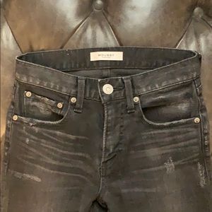 Moussy Charcoal Cropped Jeans